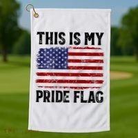 This Is My Pride Flag US Flag, 4th Of July Patriotic Golf Towel thumb 1
