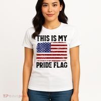 This Is My Pride Flag US Flag, 4th Of July Patriotic Women's T-Shirt thumb 4