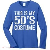 This Is My 50s Costume 1950s Halloween Costume Women's Long Sleeve Shirt thumb 0