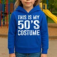 This Is My 50s Costume 1950s Halloween Costume Kids Hoodie thumb 3