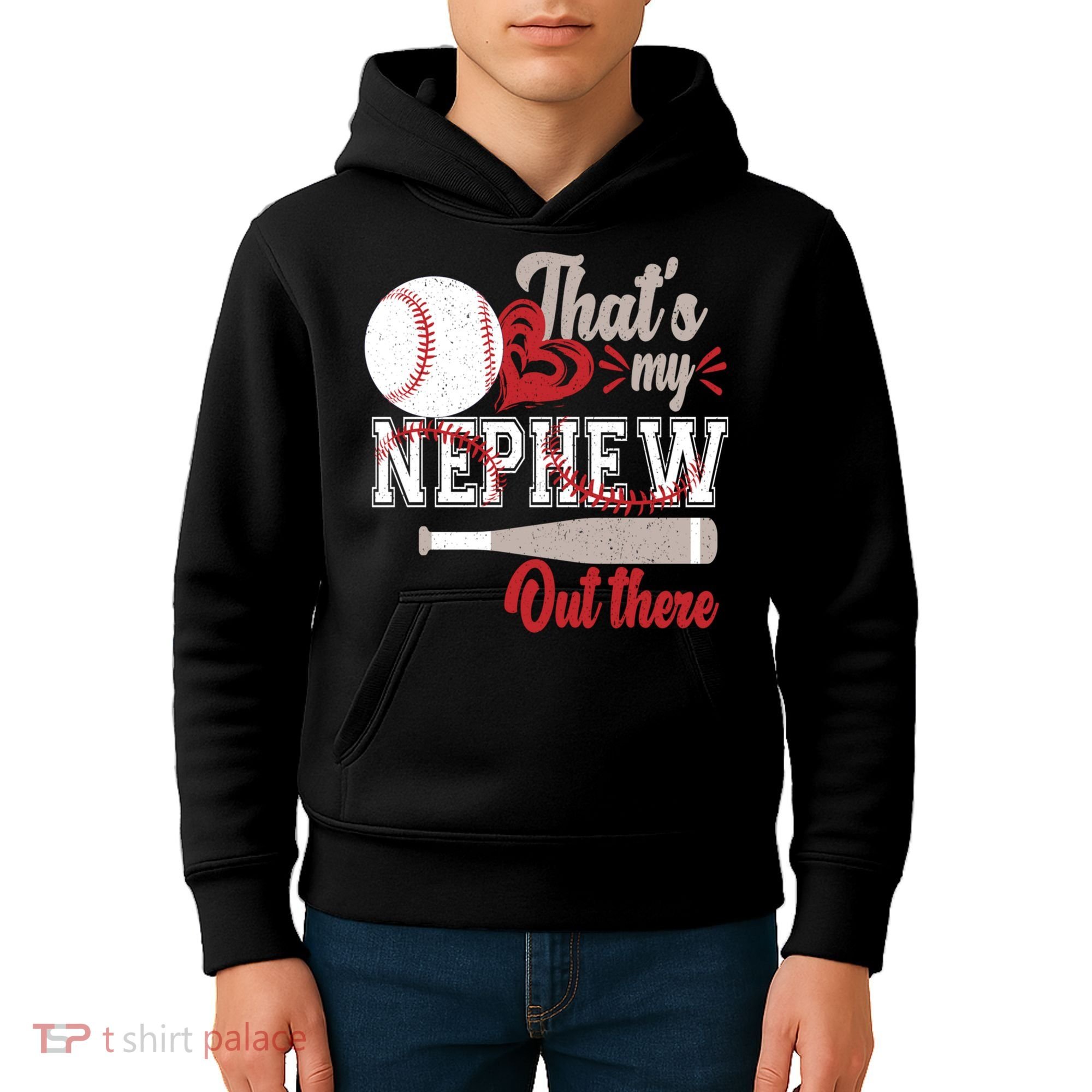 That Is My Nephew Out There Baseball Kids Hoodie