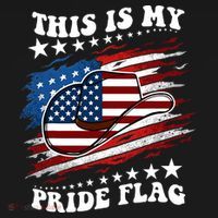 This Is My Pride Flag Usa American 4th Of July Cowboy Hat Long Sleeve Shirt thumb 2