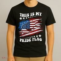 This Is My Pride Flag Usa American 4th Of July Cowboy Hat T-Shirt thumb 3