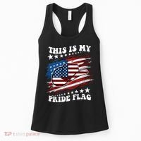 This Is My Pride Flag Usa American 4th Of July Cowboy Hat Women's Tank Top thumb 0