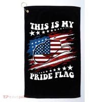 This Is My Pride Flag Usa American 4th Of July Cowboy Hat Golf Towel thumb 0