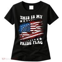This Is My Pride Flag Usa American 4th Of July Cowboy Hat Women's T-Shirt thumb 0