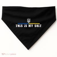 This Is My Suit Support Zelensky Ukrainian Suit USA-Made Doggie Bandana thumb 0