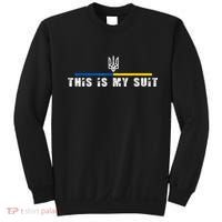 This Is My Suit Support Zelensky Ukrainian Suit Sweatshirt thumb 0