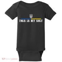 This Is My Suit Support Zelensky Ukrainian Suit Baby Bodysuit thumb 0