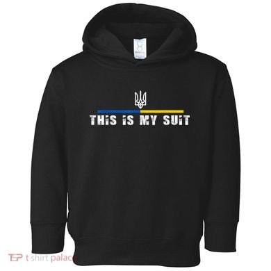 This Is My Suit Support Zelensky Ukrainian Suit Toddler Hoodie