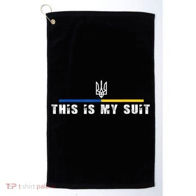 This Is My Suit Support Zelensky Ukrainian Suit Golf Towel
