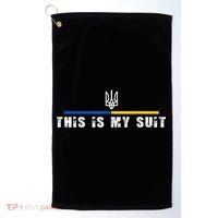 This Is My Suit Support Zelensky Ukrainian Suit Golf Towel thumb 0