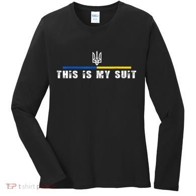 This Is My Suit Support Zelensky Ukrainian Suit Women's Long Sleeve Shirt