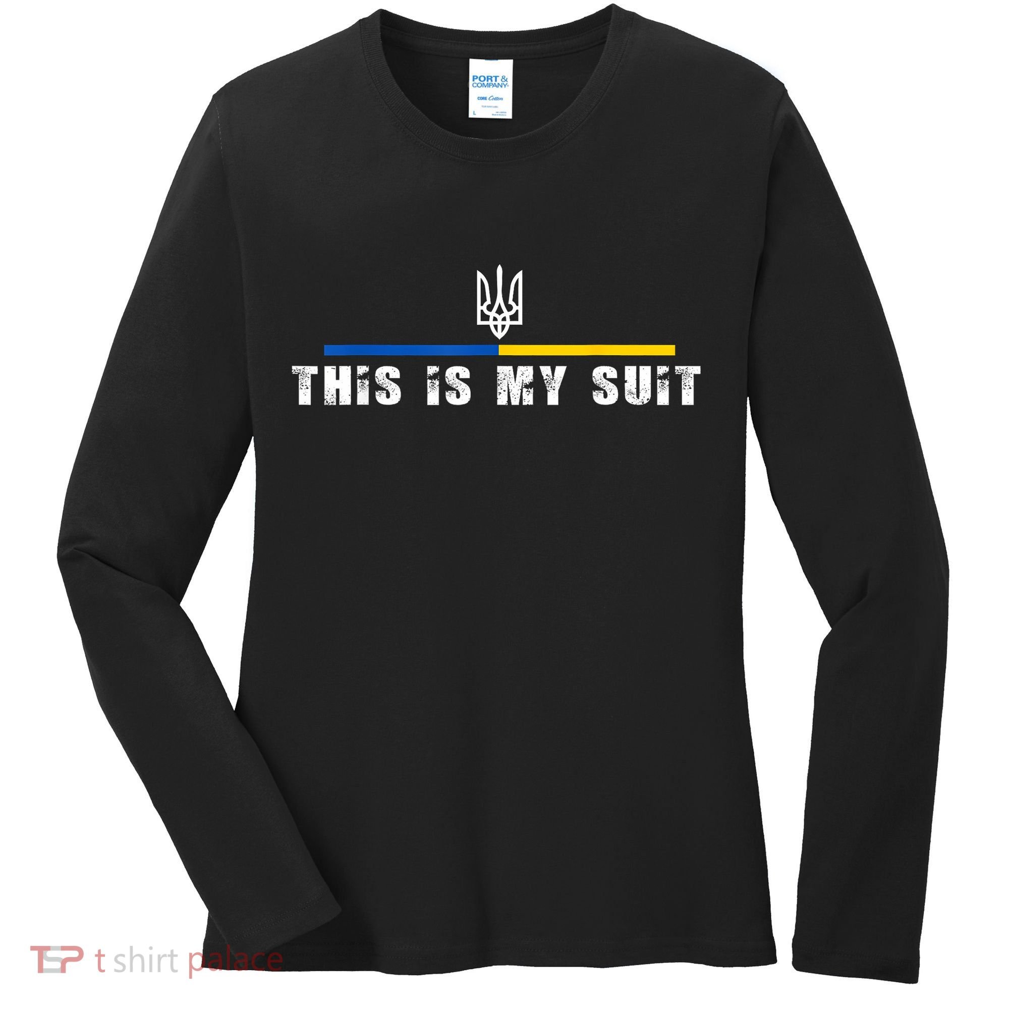 This Is My Suit Support Zelensky Ukrainian Suit Women's Long Sleeve Shirt