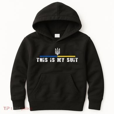 This Is My Suit Support Zelensky Ukrainian Suit Kids Hoodie