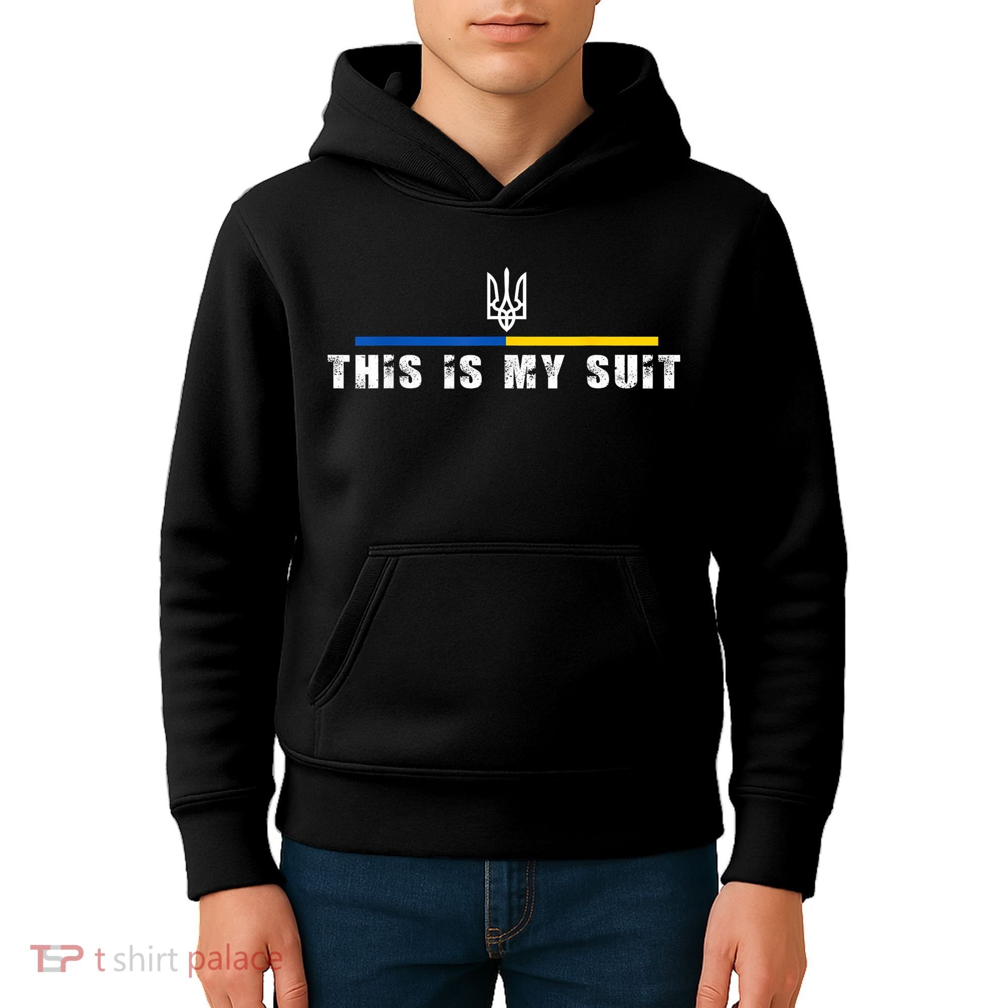 This Is My Suit Support Zelensky Ukrainian Suit Kids Hoodie