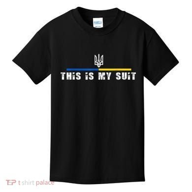 This Is My Suit Support Zelensky Ukrainian Suit Kids T-Shirt