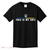 This Is My Suit Support Zelensky Ukrainian Suit Kids T-Shirt thumb 0