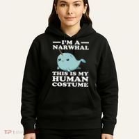 This Is My Human Costume I'm A Narwhal Halloween Hoodie thumb 5