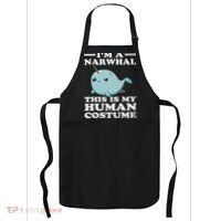This Is My Human Costume I'm A Narwhal Halloween Apron thumb 0