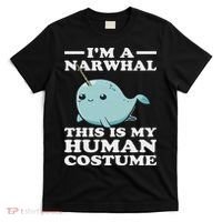 This Is My Human Costume I'm A Narwhal Halloween T-Shirt thumb 0