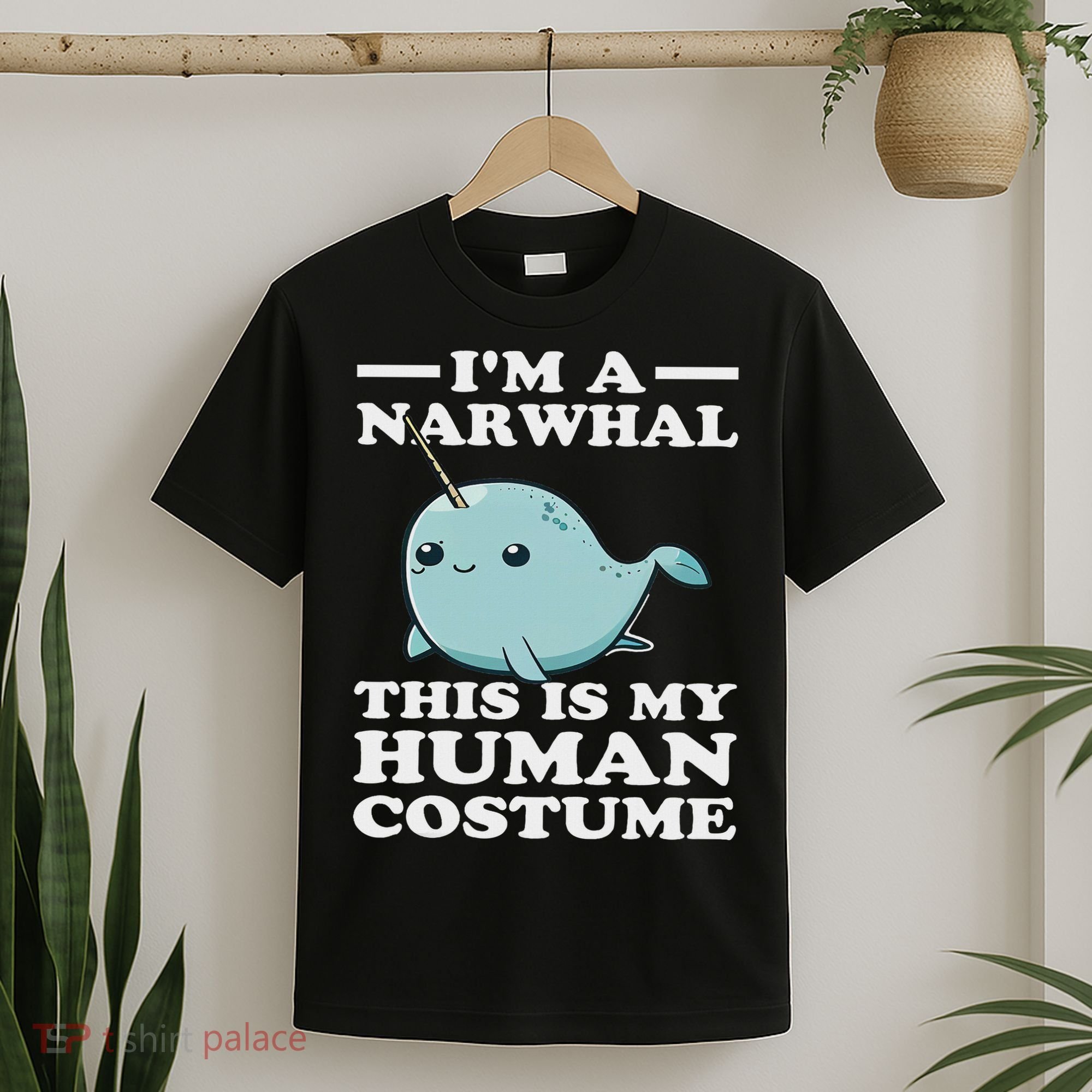 This Is My Human Costume I'm A Narwhal Halloween T-Shirt