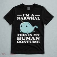 This Is My Human Costume I'm A Narwhal Halloween T-Shirt thumb 5