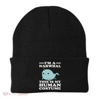 This Is My Human Costume I'm A Narwhal Halloween Beanie thumb 0