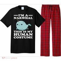 This Is My Human Costume I'm A Narwhal Halloween Pajama Set thumb 0