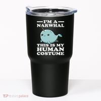 This Is My Human Costume I'm A Narwhal Halloween Tumbler thumb 0