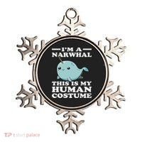 This Is My Human Costume I'm A Narwhal Halloween Ornament thumb 0