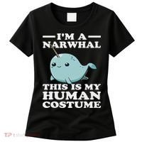 This Is My Human Costume I'm A Narwhal Halloween Women's T-Shirt thumb 0