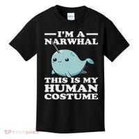 This Is My Human Costume I'm A Narwhal Halloween Kids T-Shirt thumb 0