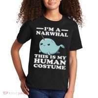 This Is My Human Costume I'm A Narwhal Halloween Kids T-Shirt thumb 2