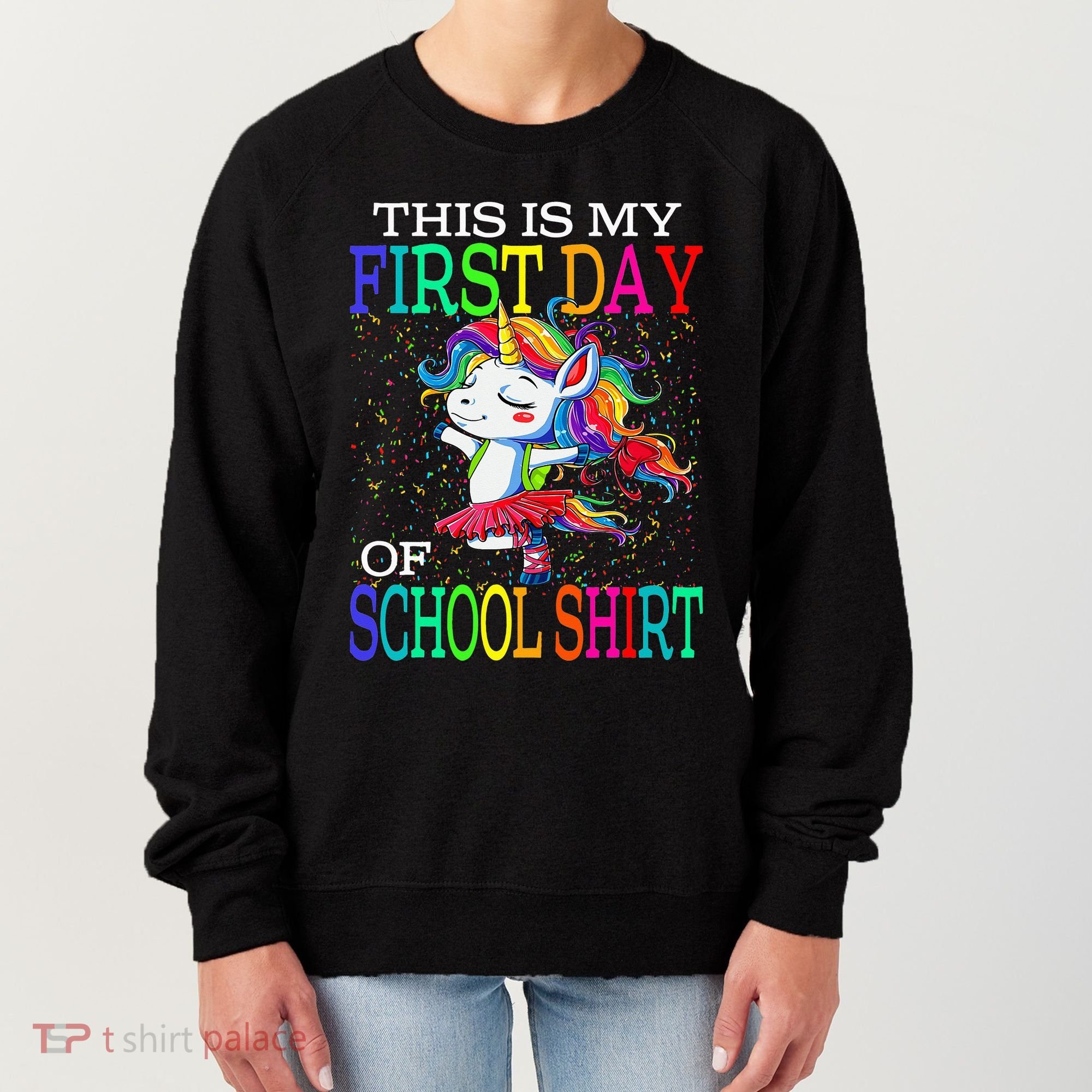 This Is My First Day Of School Back To School Unicorn Women's Sweatshirt