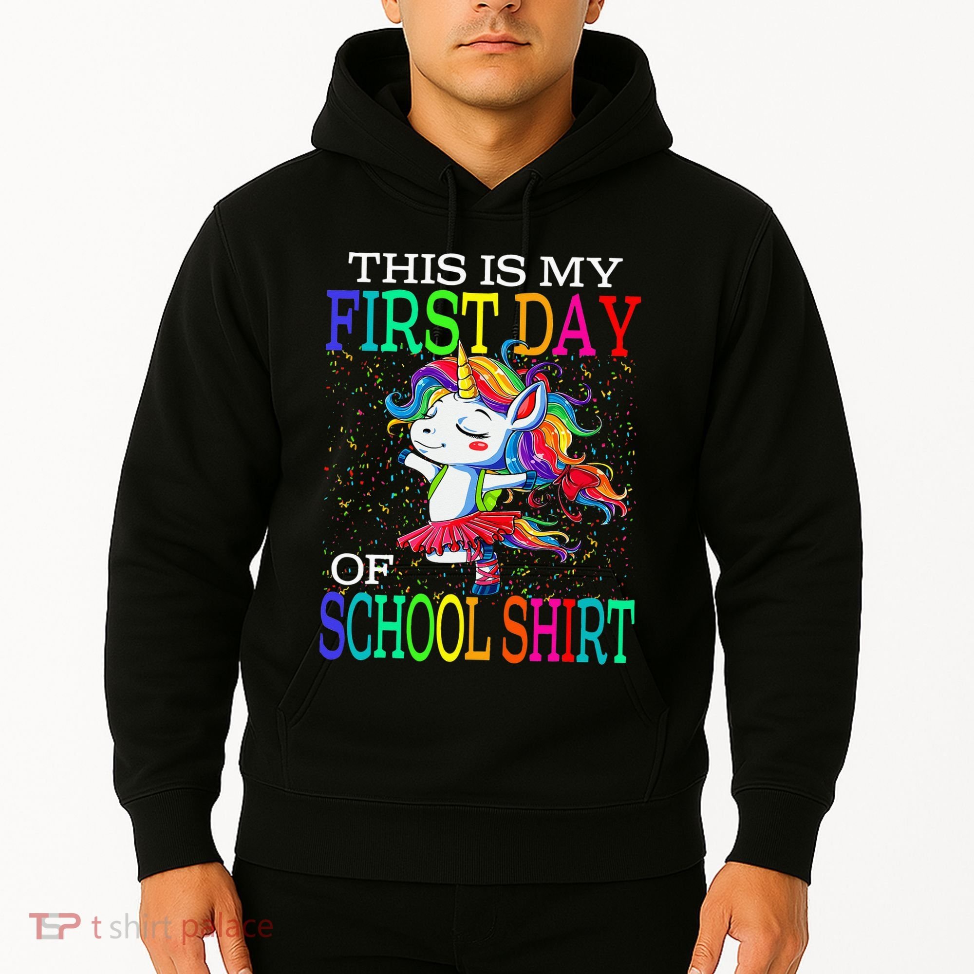 This Is My First Day Of School Back To School Unicorn Hoodie