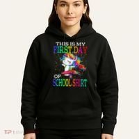 This Is My First Day Of School Back To School Unicorn Hoodie thumb 5
