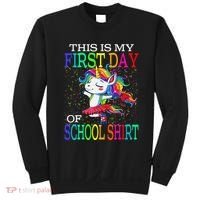 This Is My First Day Of School Back To School Unicorn Sweatshirt thumb 0