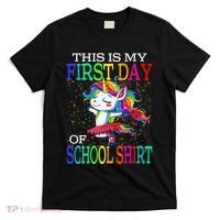 This Is My First Day Of School Back To School Unicorn T-Shirt thumb 0