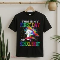 This Is My First Day Of School Back To School Unicorn T-Shirt thumb 2
