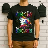 This Is My First Day Of School Back To School Unicorn T-Shirt thumb 6