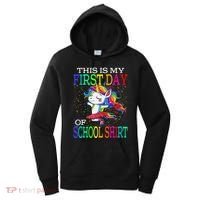This Is My First Day Of School Back To School Unicorn Women's Hoodie thumb 0