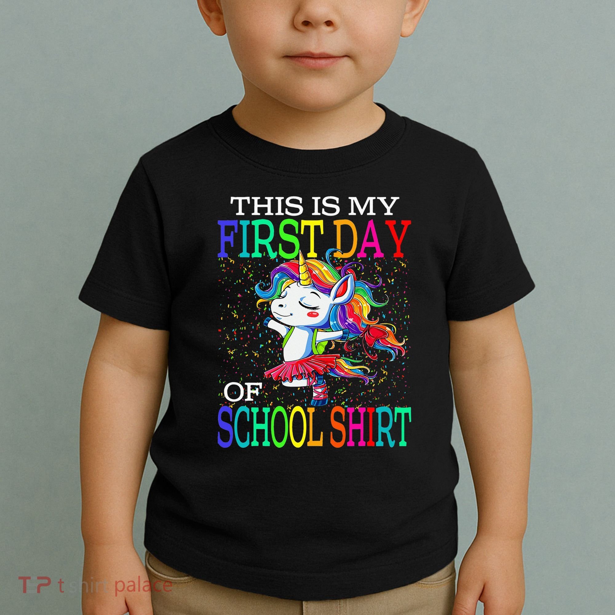 This Is My First Day Of School Back To School Unicorn Toddler T-Shirt