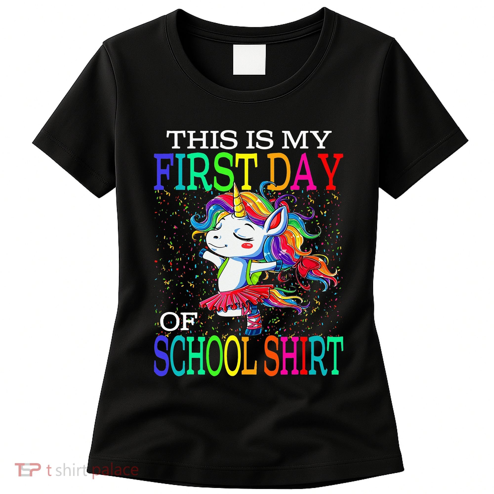 This Is My First Day Of School Back To School Unicorn Women's T-Shirt