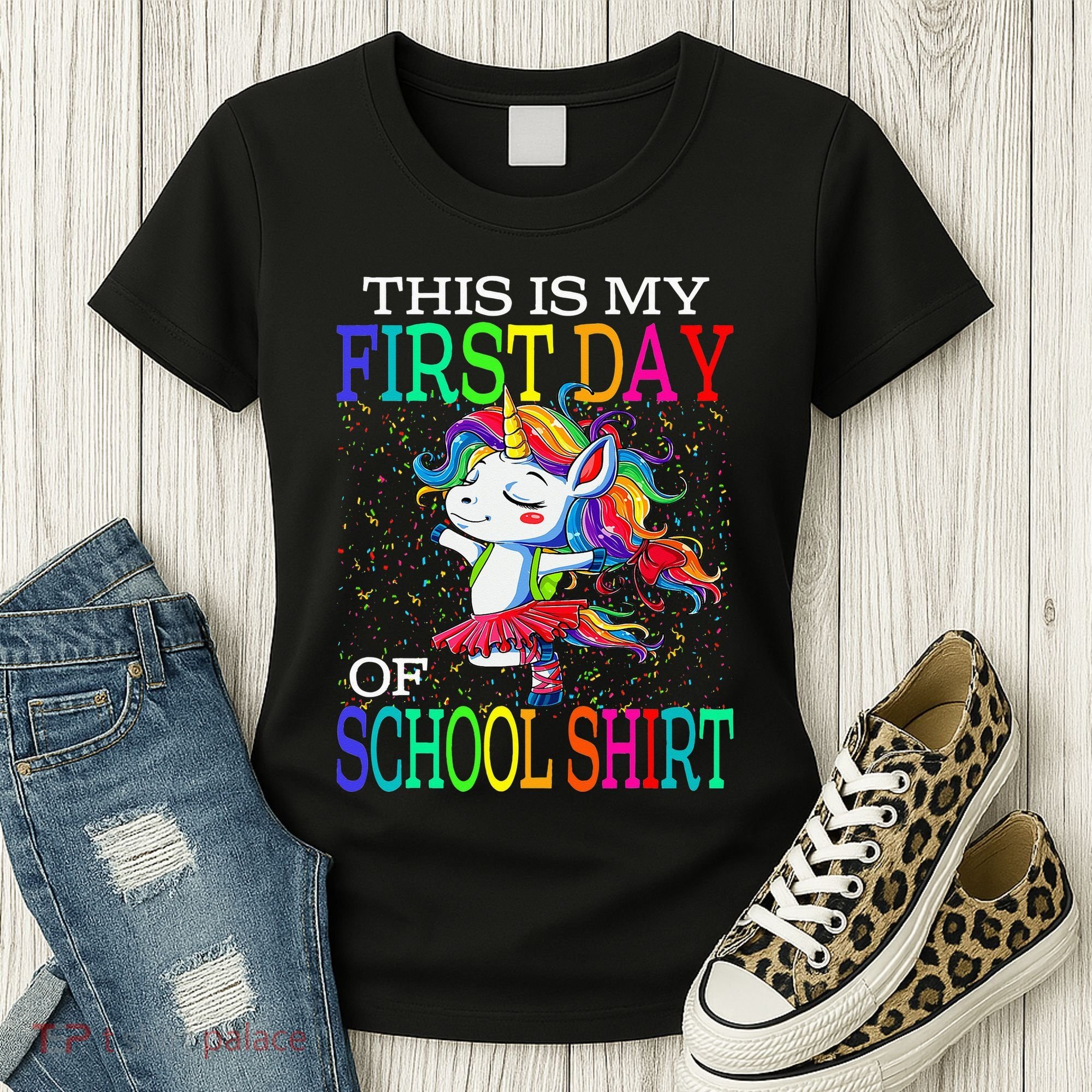 This Is My First Day Of School Back To School Unicorn Women's T-Shirt