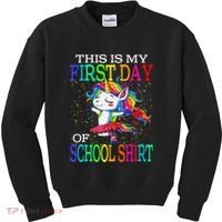 This Is My First Day Of School Back To School Unicorn Kids Sweatshirt thumb 0