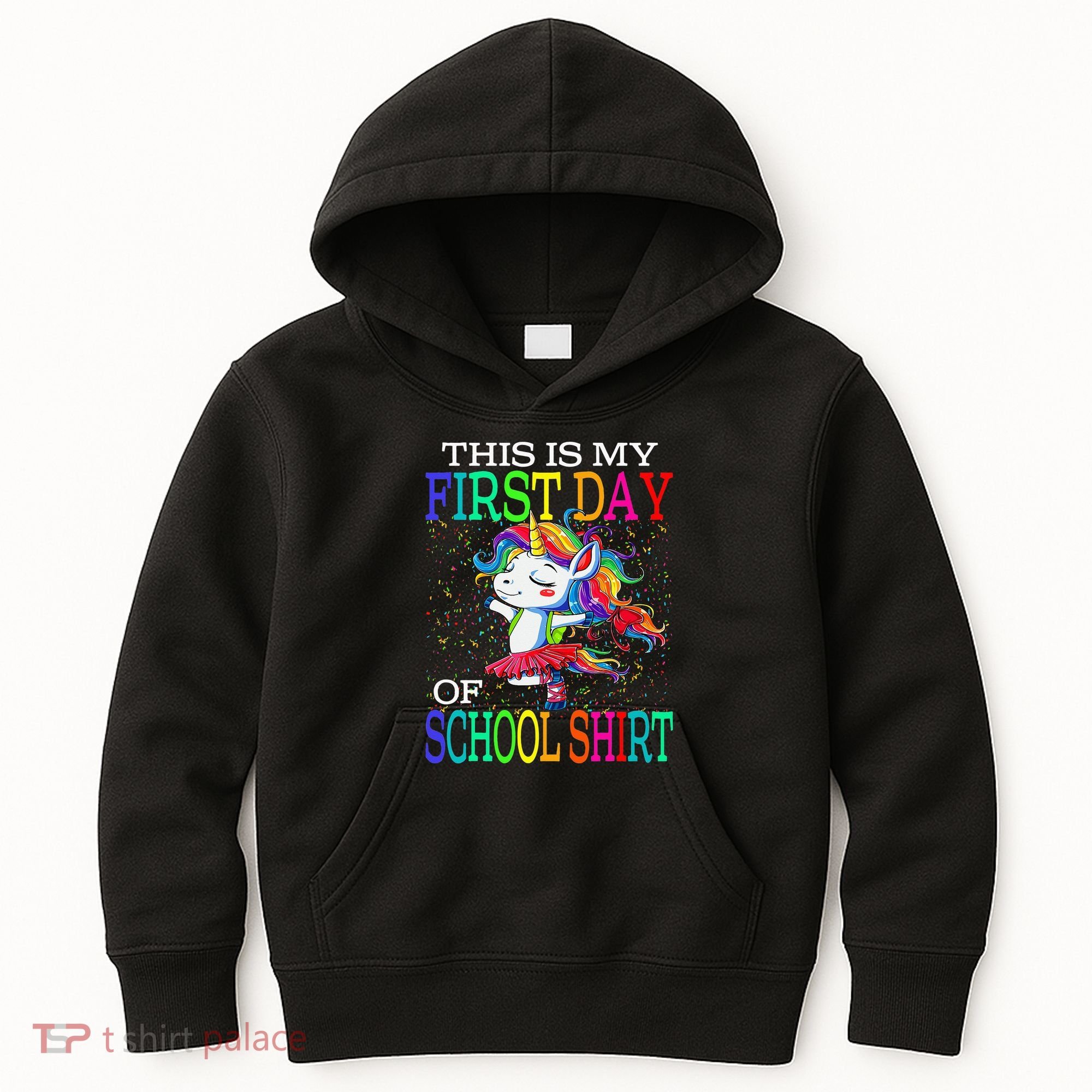 This Is My First Day Of School Back To School Unicorn Kids Hoodie