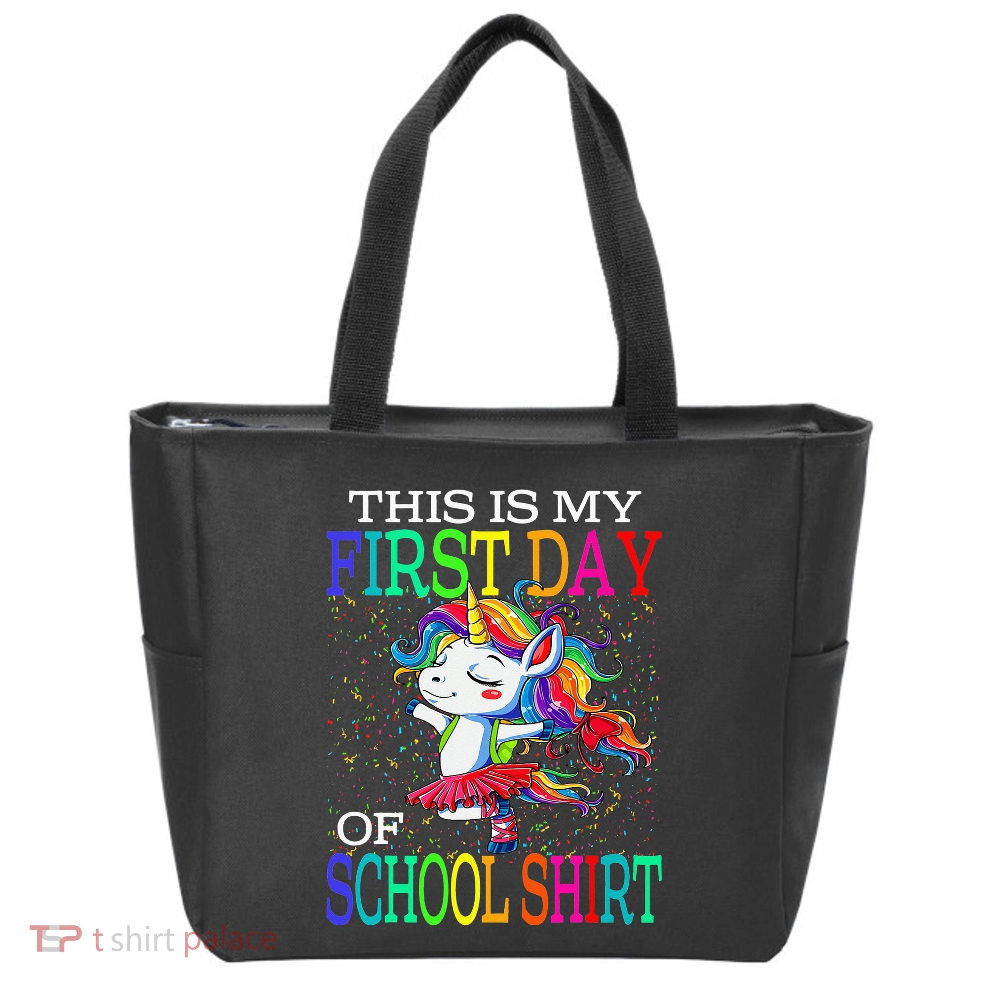 This Is My First Day Of School Back To School Unicorn Tote Bag