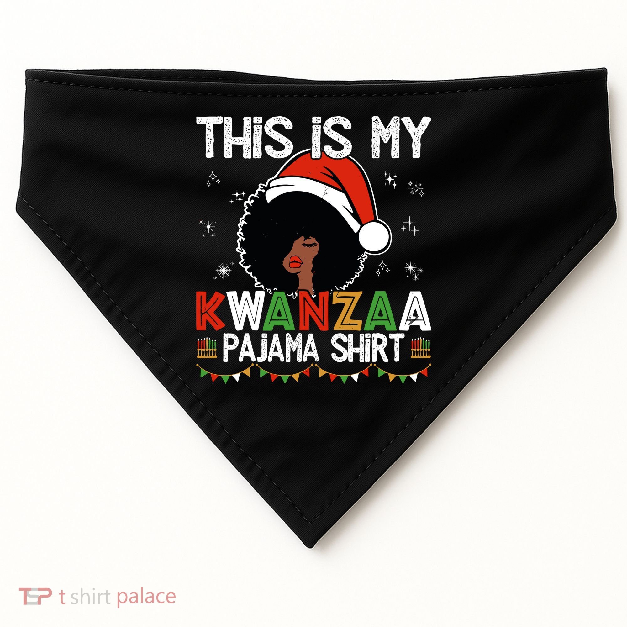 This Is My Kwanzaa Pajama Outfit Melanin African American USA-Made Doggie Bandana