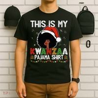 This Is My Kwanzaa Pajama Outfit Melanin African American T-Shirt thumb 6
